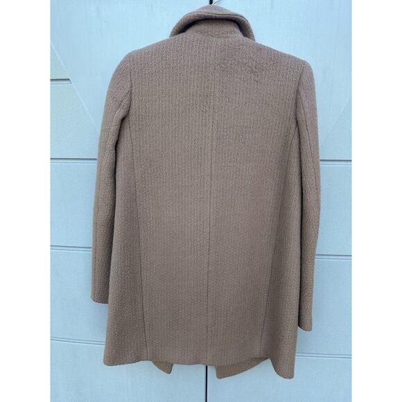 System Funnel Neck Suri Alpaca Wool Long Coat Women's $698 Sz S Camel Designer - Picture 9 of 16